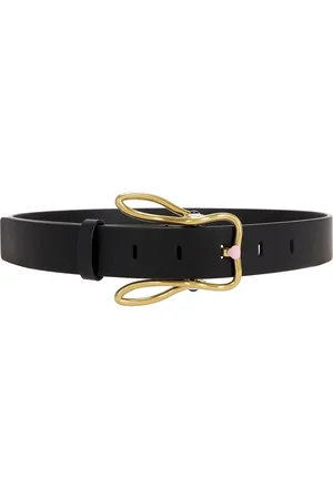 Bottega Veneta Bunny Belt in Black & Muse Brass - Black. Size 70 (also in 75, 80, 90).