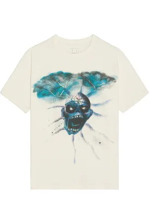 ERL Skull T-Shirt in Skull Print - White. Size L (also in M, S, XL).