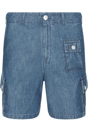 Givenchy Chambray Cargo Shorts in Denim Blue - Blue. Size 30 (also in 34, 36).