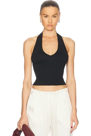 NILI LOTAN Britt Halter Top in Black - Black. Size L (also in XS).