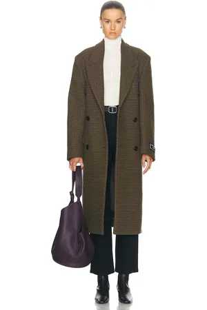 Acne Studios Ohama Tweed Coat in Khaki Green - Green. Size 40 (also in 42).