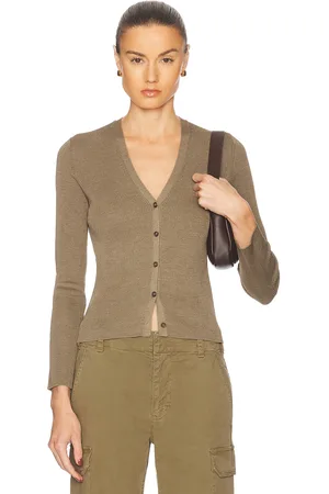 NILI LOTAN Nari Cardigan in Military Green - Army. Size L (also in S, XS).