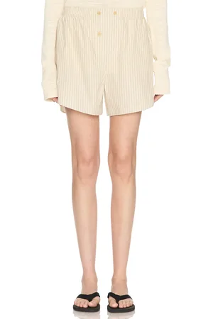 The Row Nicasia Shorts in Sage Tint & Graphene - Sage. Size 2 (also in 4, 6).