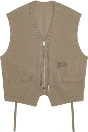 UNDERCOVER Zip Up Vest in Gray Brown - Neutral. Size 4 (also in 5).