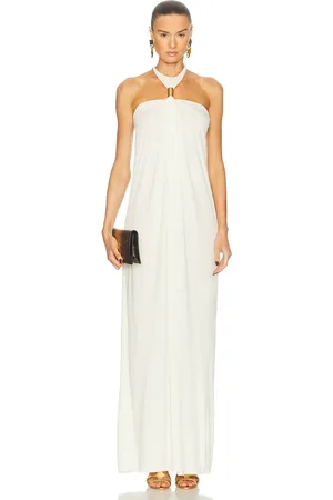 Tom Ford Halterneck Evening Dress in Off White - White. Size 36 (also in 38, 40).