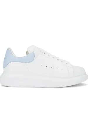 Alexander McQueen Oversized Sneaker in White & Shirting Blue - White. Size 37.5 (also in 39, 39.5, 40, 41).