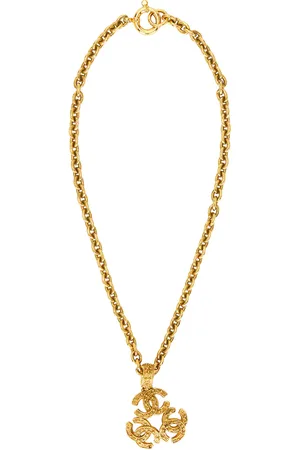 CHANEL 1994 Triple CC Necklace in Gold - Metallic Gold. Size all.