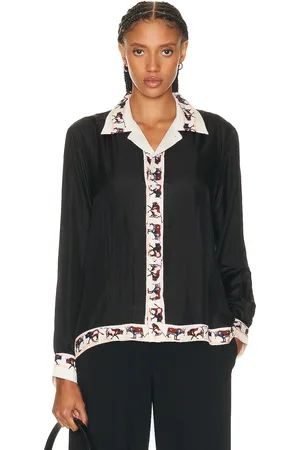 BODE Taureau Long Sleeve Shirt in Black - Black. Size L (also in ).
