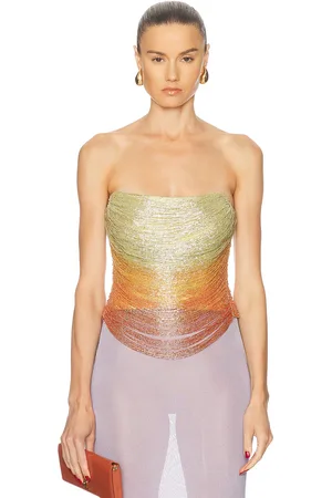 Cult Gaia Pandora Top in Ombre - Green,Orange. Size 2 (also in 4, 6, 8).