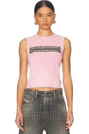 Diesel Cut Out Tank Top in Pink - Pink. Size M (also in S, XS).
