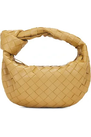 Bottega Veneta Mini Jodie Bag in Dark Praline & Gold - Tan. Size all.