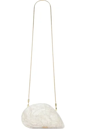 Simkhai Bridget Pearl Oyster Clutch in Ivory - Ivory. Size all.