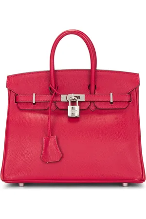 Hermès Veau Epsom Birkin 25 Handbag in Rouge Casaque - Red. Size all.