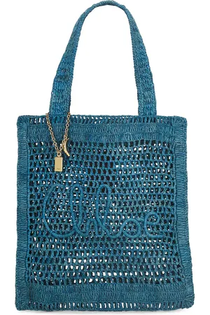 Chloé Summer Banana Tote Bag in Stormy Sea - Blue. Size all.