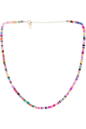 LOREN STEWART Sunset Choker Necklace in 14k Yellow Gold - Pink. Size all.