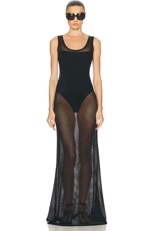 Tom Ford Vest Long Dress in Black - Black. Size L (also in M, XS).