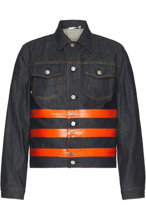 Helmut Lang 3 Zip Trucker Denim Jacket in Undone Indigo in Raw Indigo - Blue. Size XL (also in ).