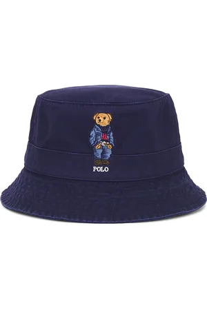 Ralph Lauren Chino Novelty Bear Loft Bucket Hat in Newport Navy - Blue. Size L/XL (also in S/M).