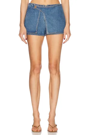 Cult Gaia Nola Skort in Stone Wash - Blue. Size 2 (also in 4).