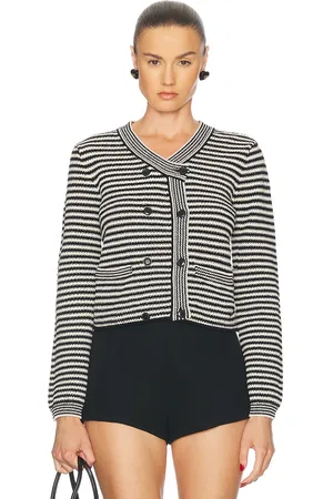 Frame Court Cardigan in Black Multi - Black. Size L (also in M, S, XS).