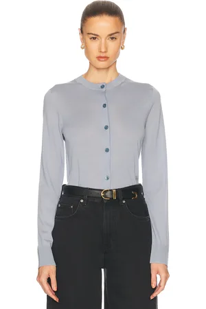 Burberry Long Sleeve Cardigan in Gale - Blue. Size M (also in S, XS).