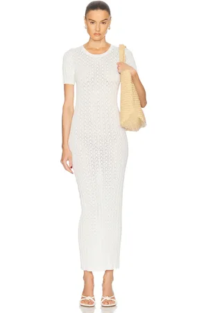 Loulou de Saison Aruba Dress in Ivory - White. Size L (also in M, S, XS).