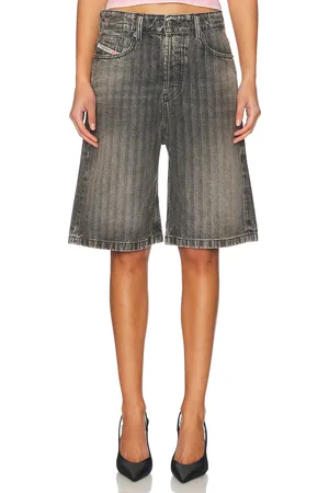 Diesel High Waisted Bermuda Short in Charcoal - Charcoal. Size 24 (also in 25, 27).