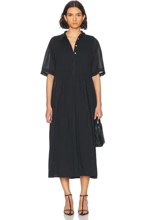 Skall Studio Dot Shirt Dress in Black - Black. Size 34 (also in 36, 38, 42).