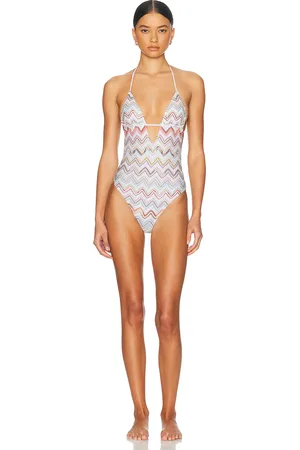 Missoni One Piece Swimsuit in Multicolor With White Base - White,Pink. Size 38 (also in ).