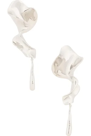 Khaite Tidal Earrings in Silver - Metallic Silver. Size all.