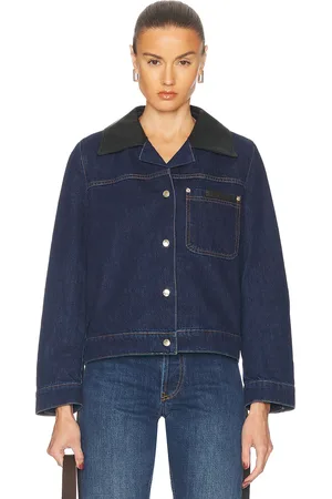WALES BONNER Sea Denim Jacket in Indigo - Blue. Size L (also in M, S, XS).