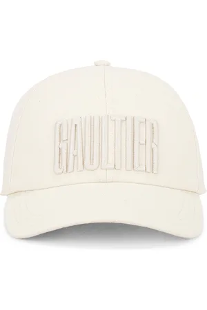 Jean Paul Gaultier Embroidered Gaultier Cap in Ecru - Ivory. Size all.