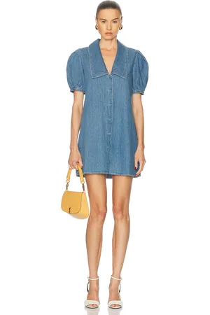 Frame Sailor Dress in Starlet - Blue. Size L (also in S).