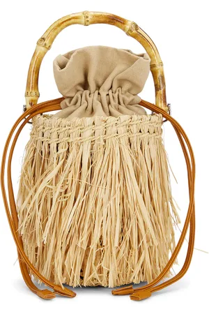 SIMON MILLER Tiki Fringe Handbag in Natural - Neutral. Size all.