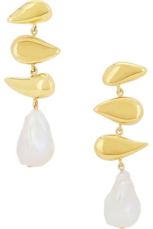 Agmes Flora Earrings in Gold Vermeil - Metallic Gold. Size all.
