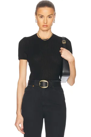 NILI LOTAN Zandra Sweater Top in Black - Black. Size L (also in M, S, XS).
