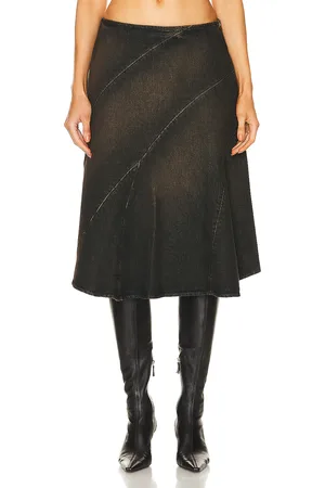 Miaou Gaudi Skirt in Ochre - Denim-Dark. Size XS (also in ).