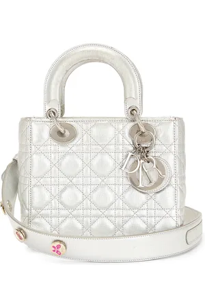 Dior Cannage Lucky Badges My Lady Handbag in Silver - Metallic Silver. Size all.