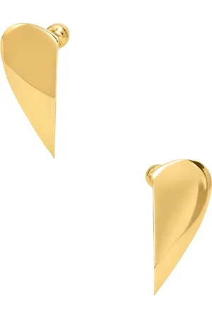 Alaïa Demi Coeur Earrings in Or - Metallic Gold. Size all.