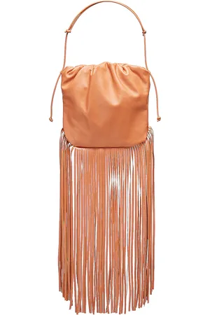 Bottega Veneta The Fringe Pouch in Clay & Gold - Orange. Size all.