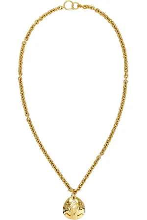 CHANEL 1994 Coco Mark Necklace in Gold - Metallic Gold. Size all.