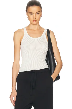 NILI LOTAN Wrenley Sweater Tank Top in Ivory - Ivory. Size L (also in M, S, XS).