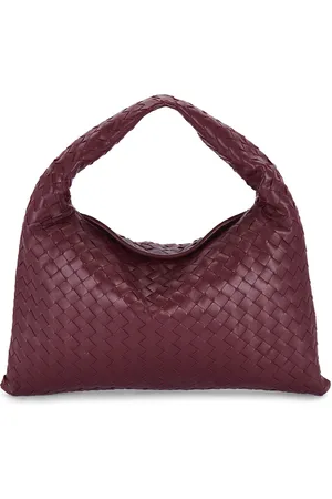 Bottega Veneta Hop Bag in Barolo & Muse Brass - Burgundy. Size all.