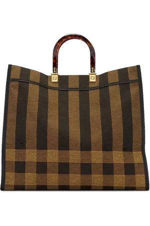 Fendi Pecan Sunshine Shopper Tote Bag in Brown - Brown. Size all.