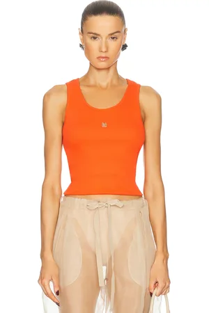 Givenchy 4g Rib Tank Top in Orange - Orange. Size L (also in M, S).