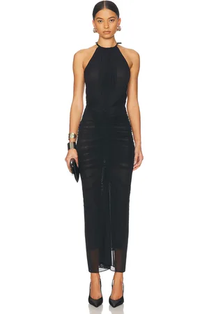 MUGLER High Neck Dress in Black - Black. Size 38 (also in 40, 42).