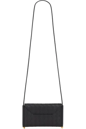 Bottega Veneta Solstice Phone Pouch in Black & Muse Brass - Black. Size all.