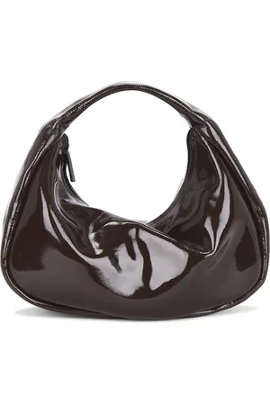 St Agni Mini Bon Bon Bag in Patent Fudge - Burgundy. Size all.