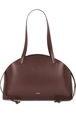 Jil Sander Curve Medium Shoulder Bag in Dark Earth - Brown. Size all.