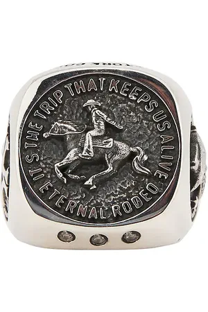 Maple Cowboy Signet Ring in Silver 925 - Metallic Silver. Size 11 (also in 9).